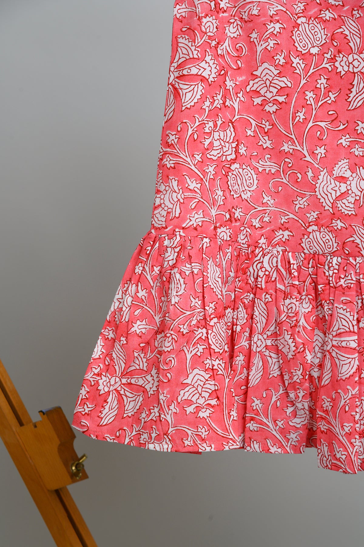 Pepo Coral Block Print Dress for Kids
