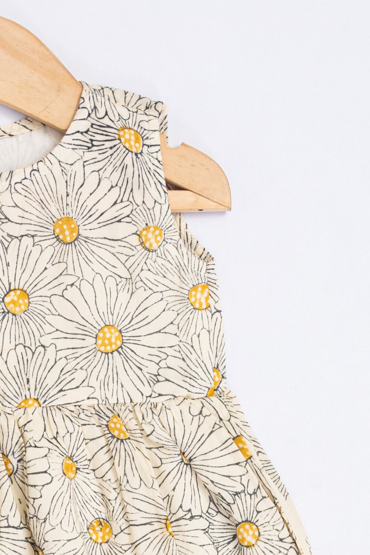 Jelly Sunflower Block Print Dress for Kids