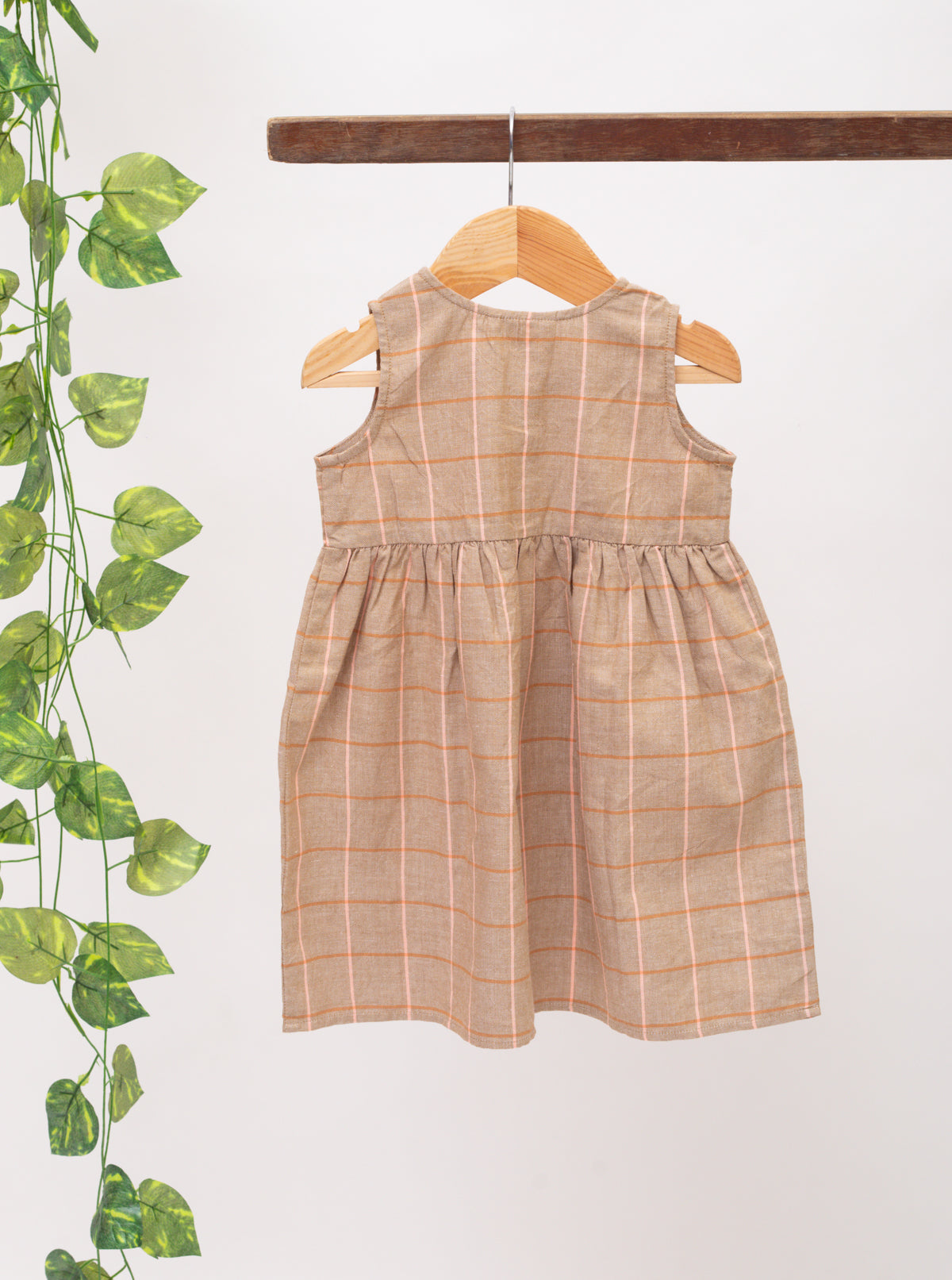 Jelly Checkered Print Dress for Kids