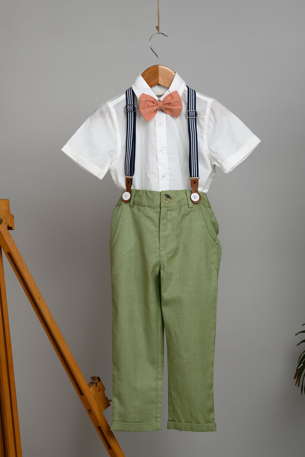 Chintu Pants, Shirt, Bow and Suspenders Set