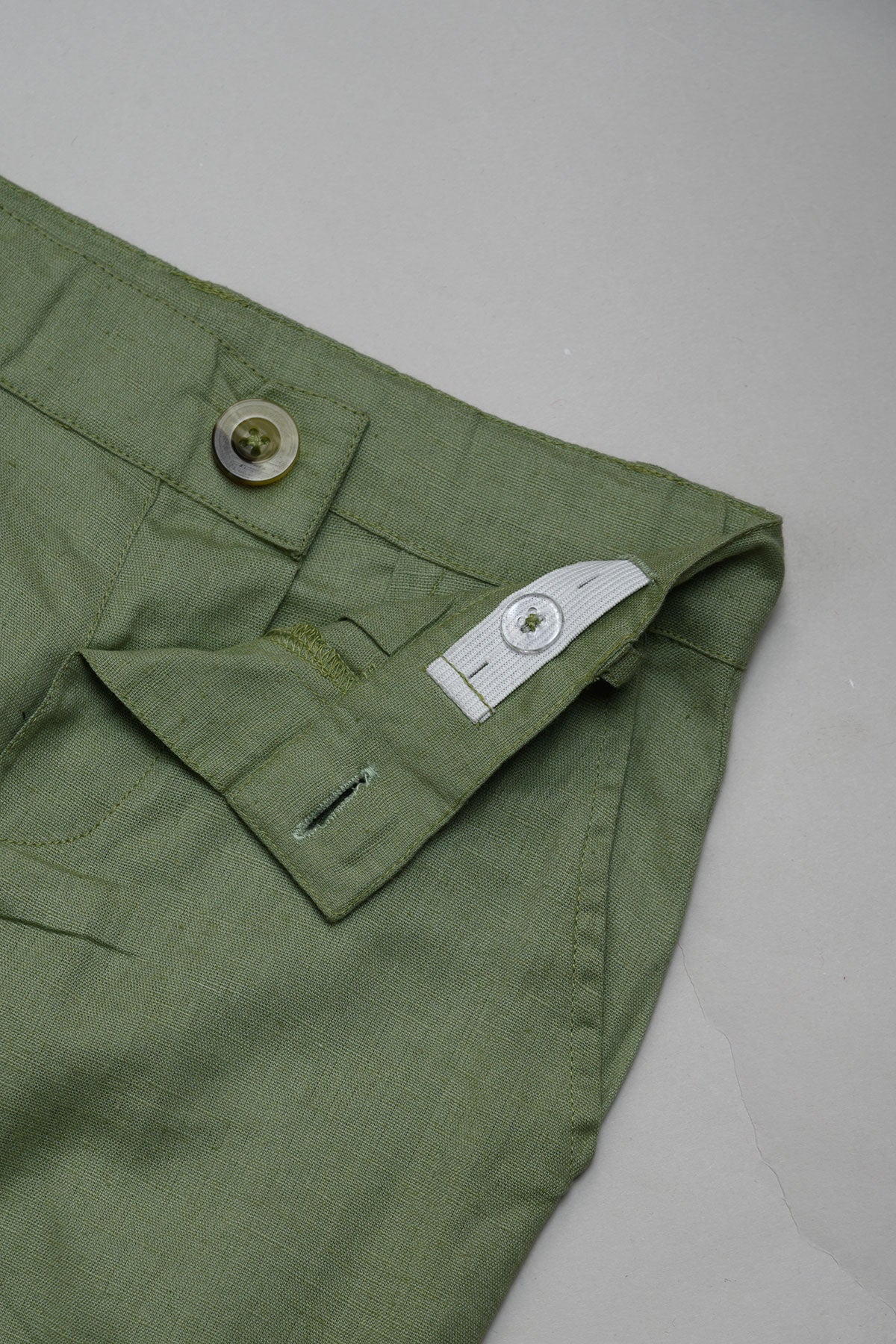 Molu Shorts and Blockprint Short Kurta - Green