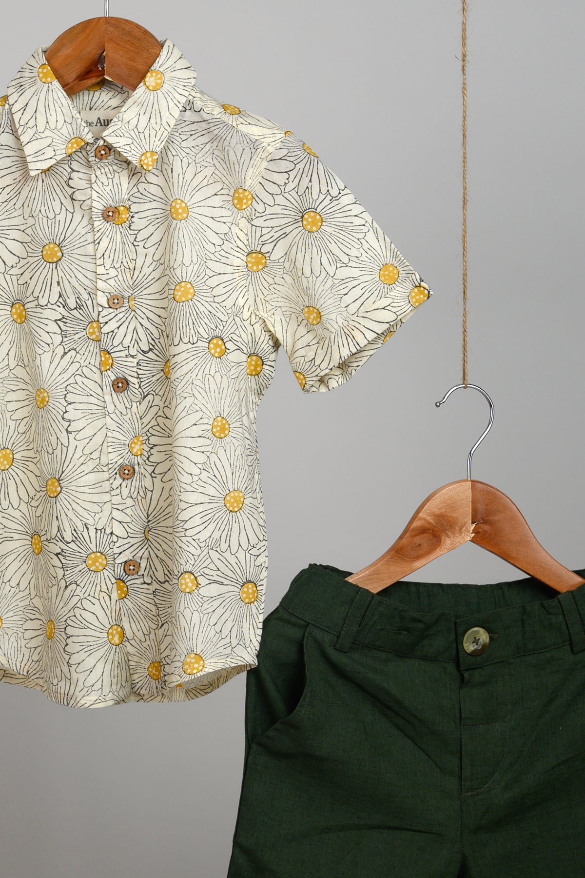 Pinto Short and Blockprint Shirt - Green