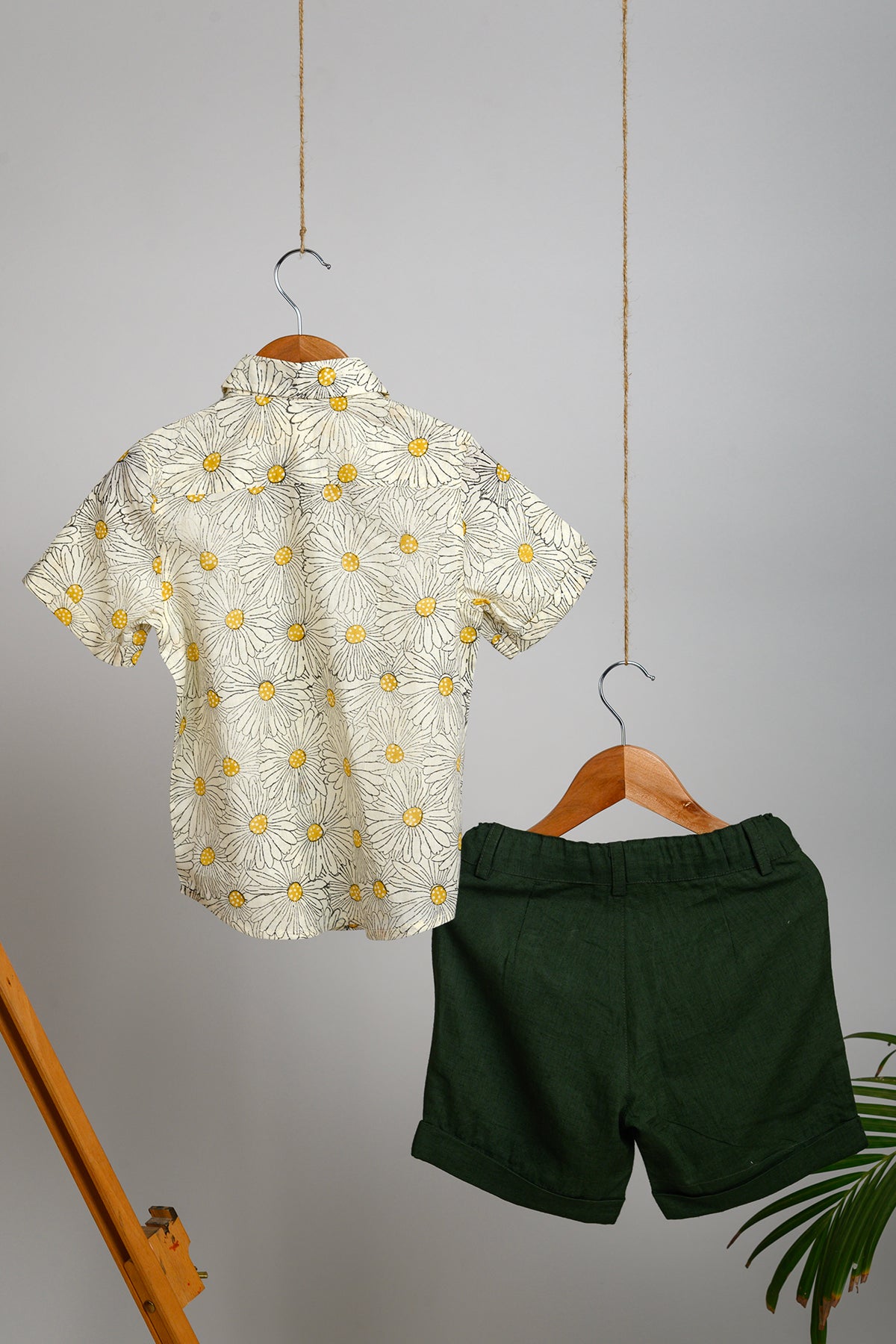 Pinto Short and Blockprint Shirt - Green