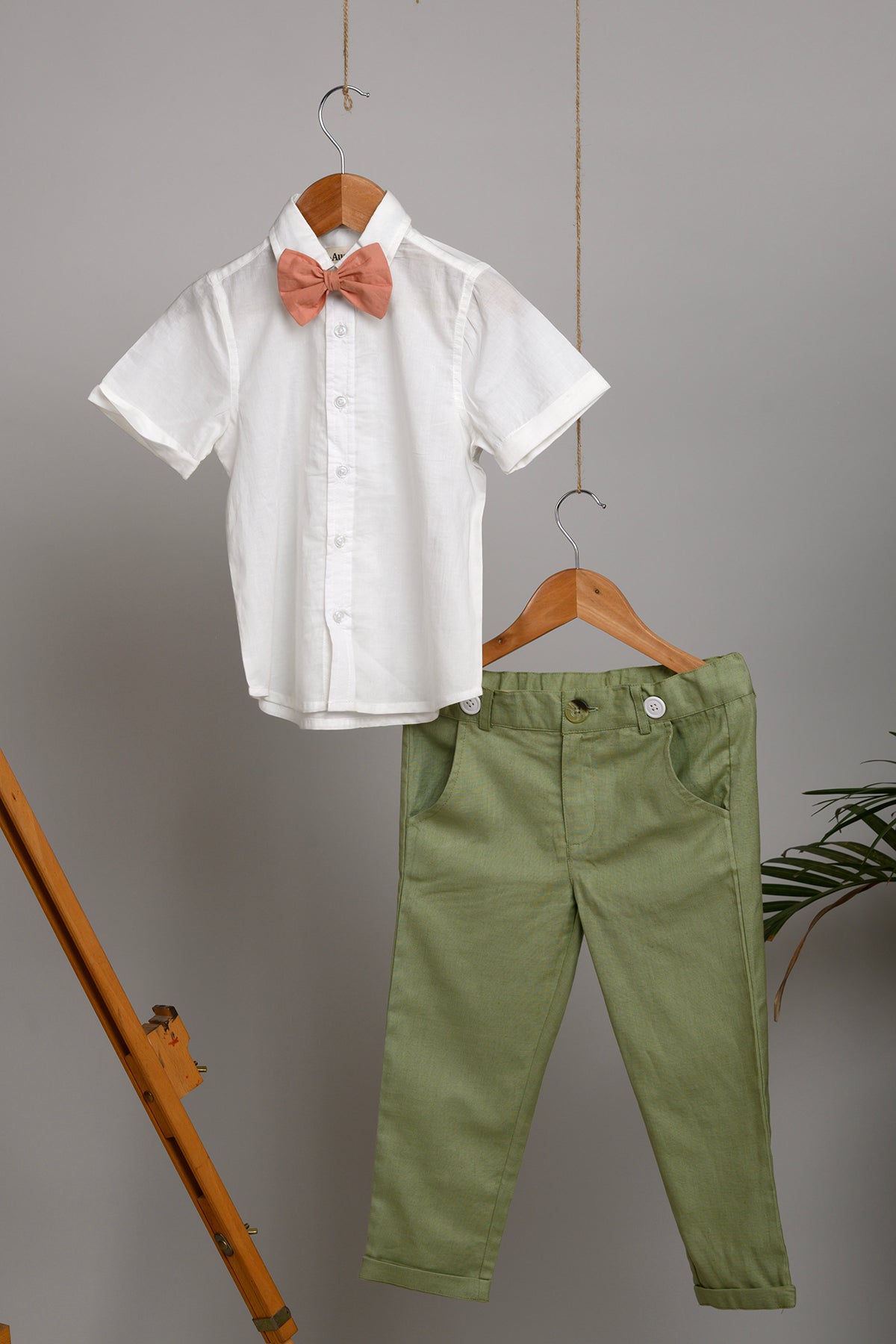 Chintu Pants, Shirt, Bow and Suspenders Set