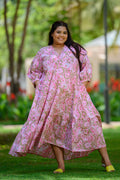 Hazel tiered dress - Pink