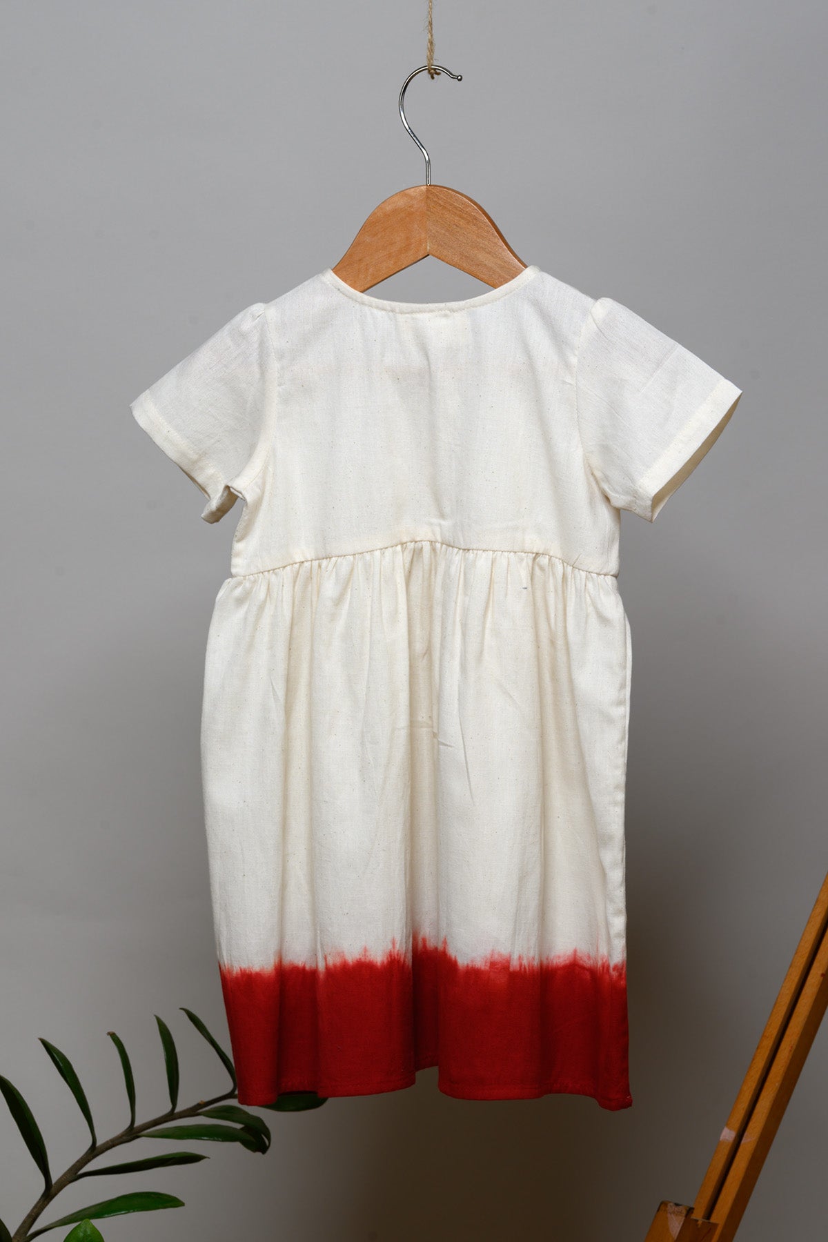 Aashi Flared Dip-Dyed Cotton - Red