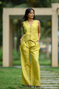 Amber Linen Co-ord Set - Lemon Yellow