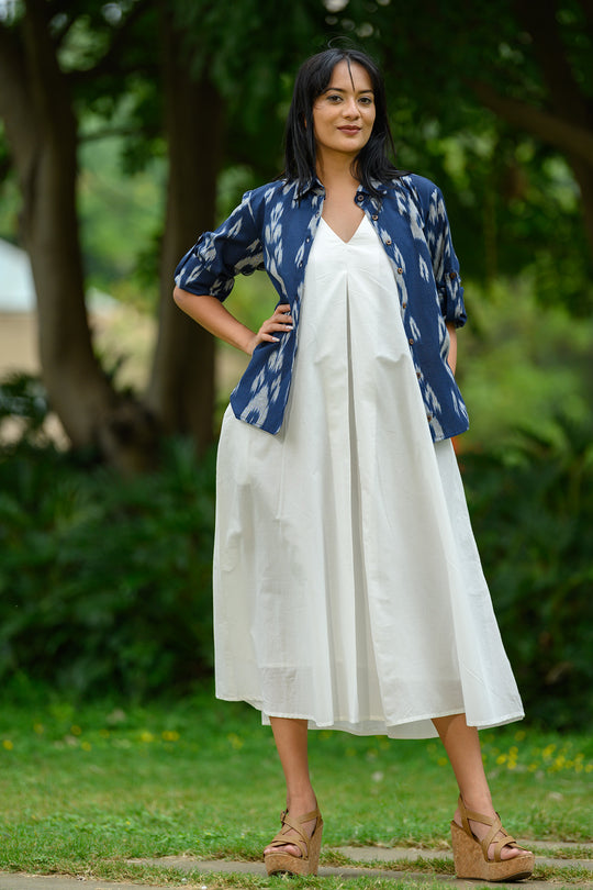 Jia Ikat Shirt - Navy