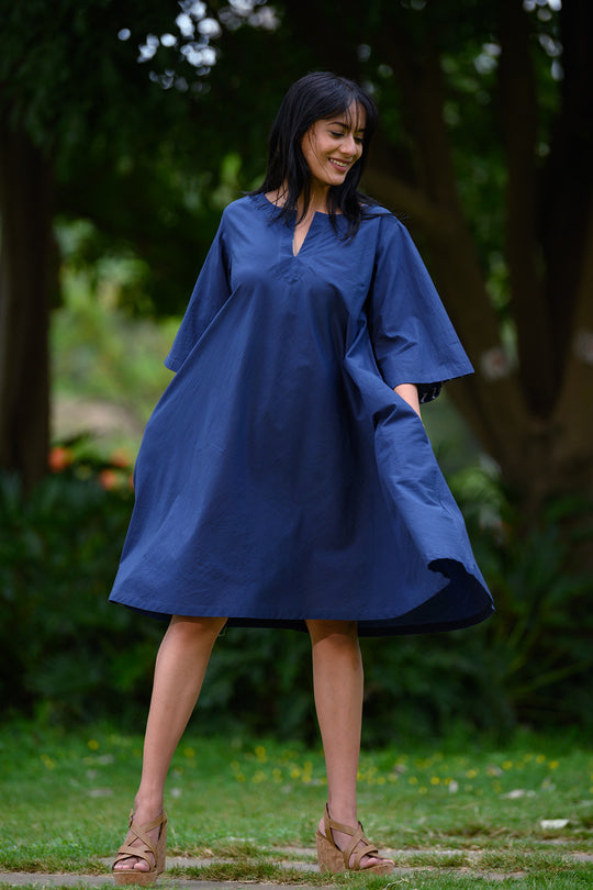 Pher Flared Dress - Navy