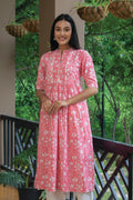 Dhvani Pink Block Print Kurta