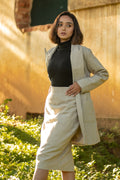 Lara Beige Wool Skirt
