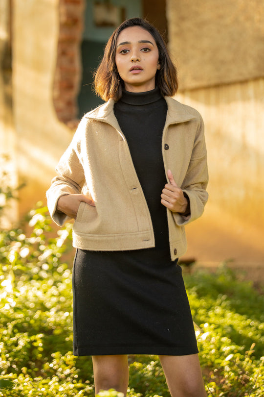 Orchid Camel Short Wool Jacket