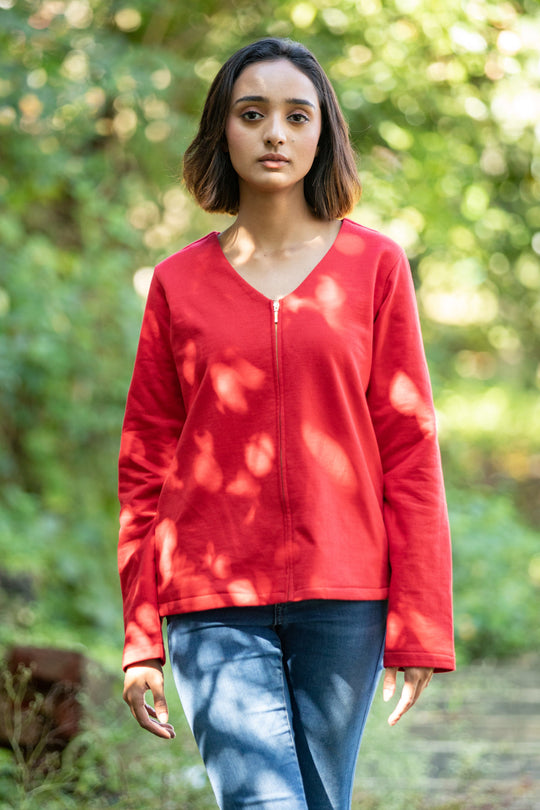 Veronica Zip Front Top