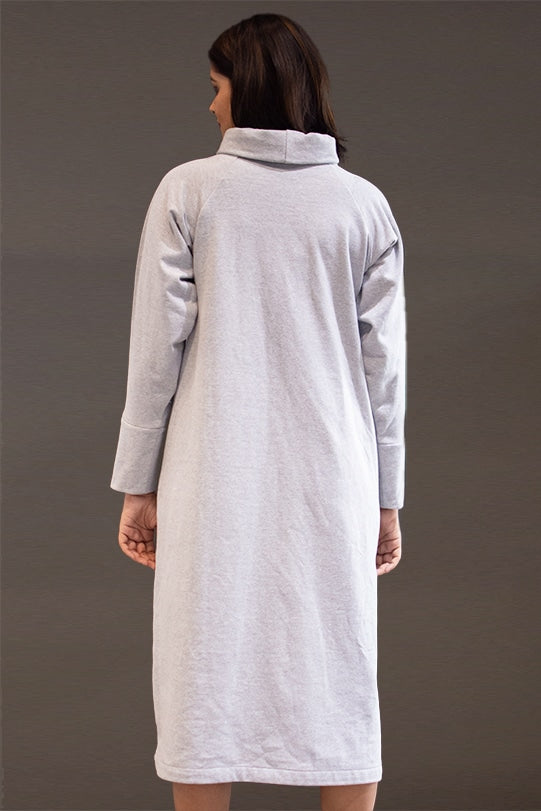 Hailey Grey Warm Pullover Dress back view