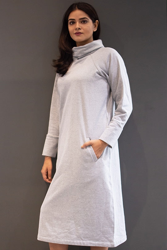 Hailey Grey Warm Pullover Dress left view