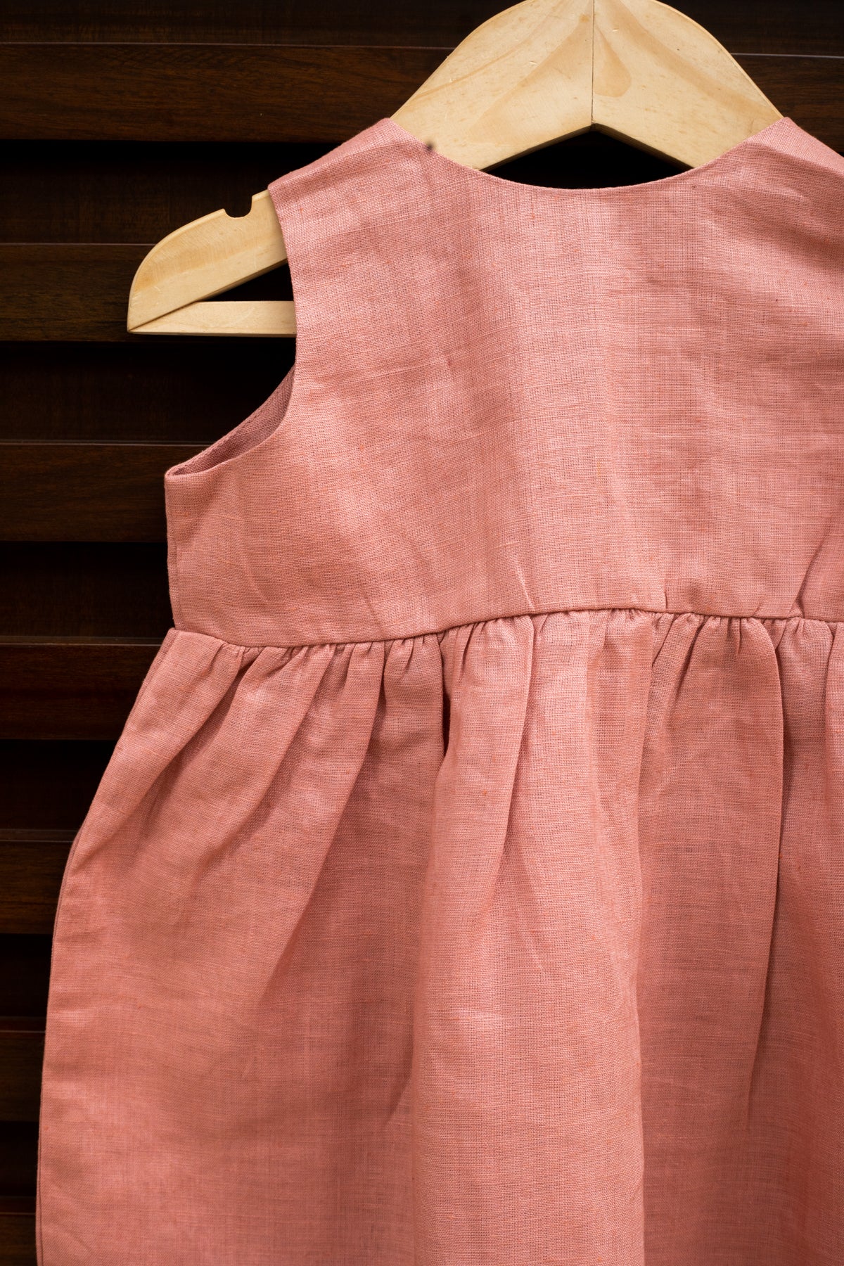 LoLo Blush Linen Flap Dress for Kids
