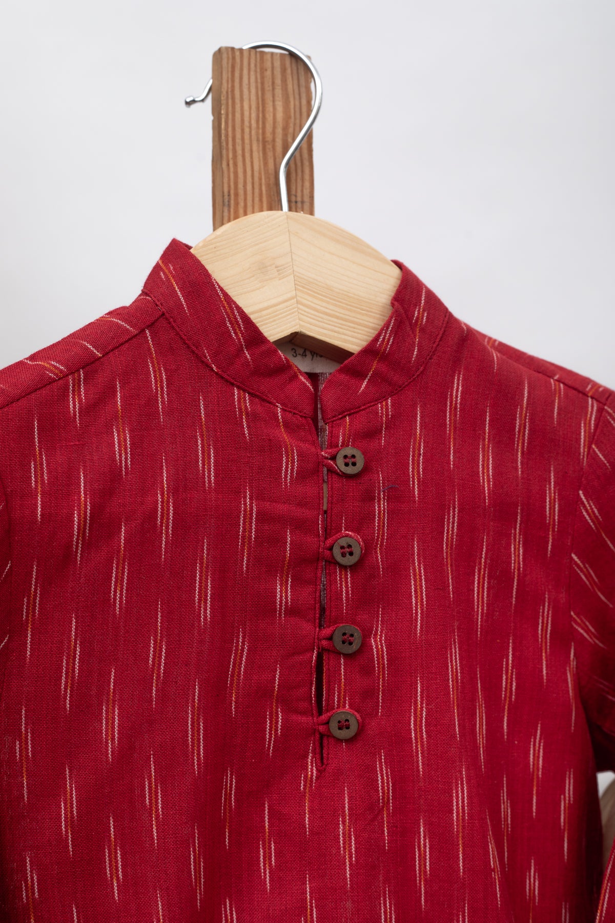 Veer red ikat kurta and pants for Boys-set