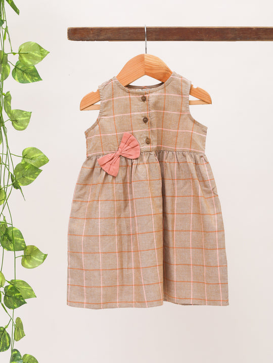 Jelly Checkered Print Dress for Kids