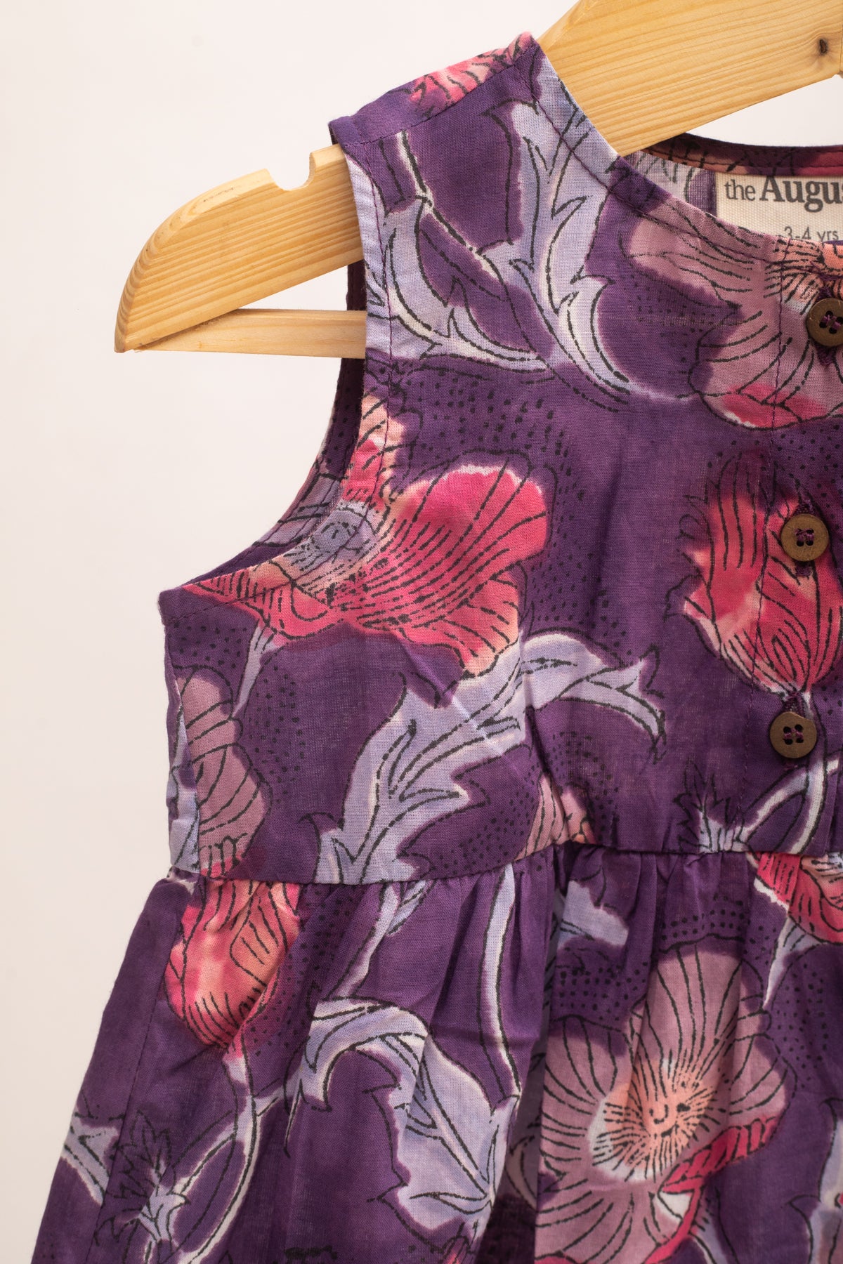 Jelly Purple Block Print Dress for Kids