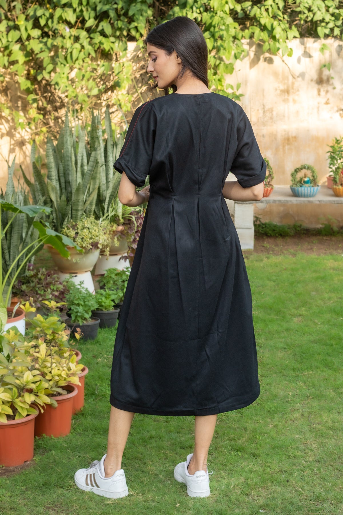 Alizeh Black Twill Dress