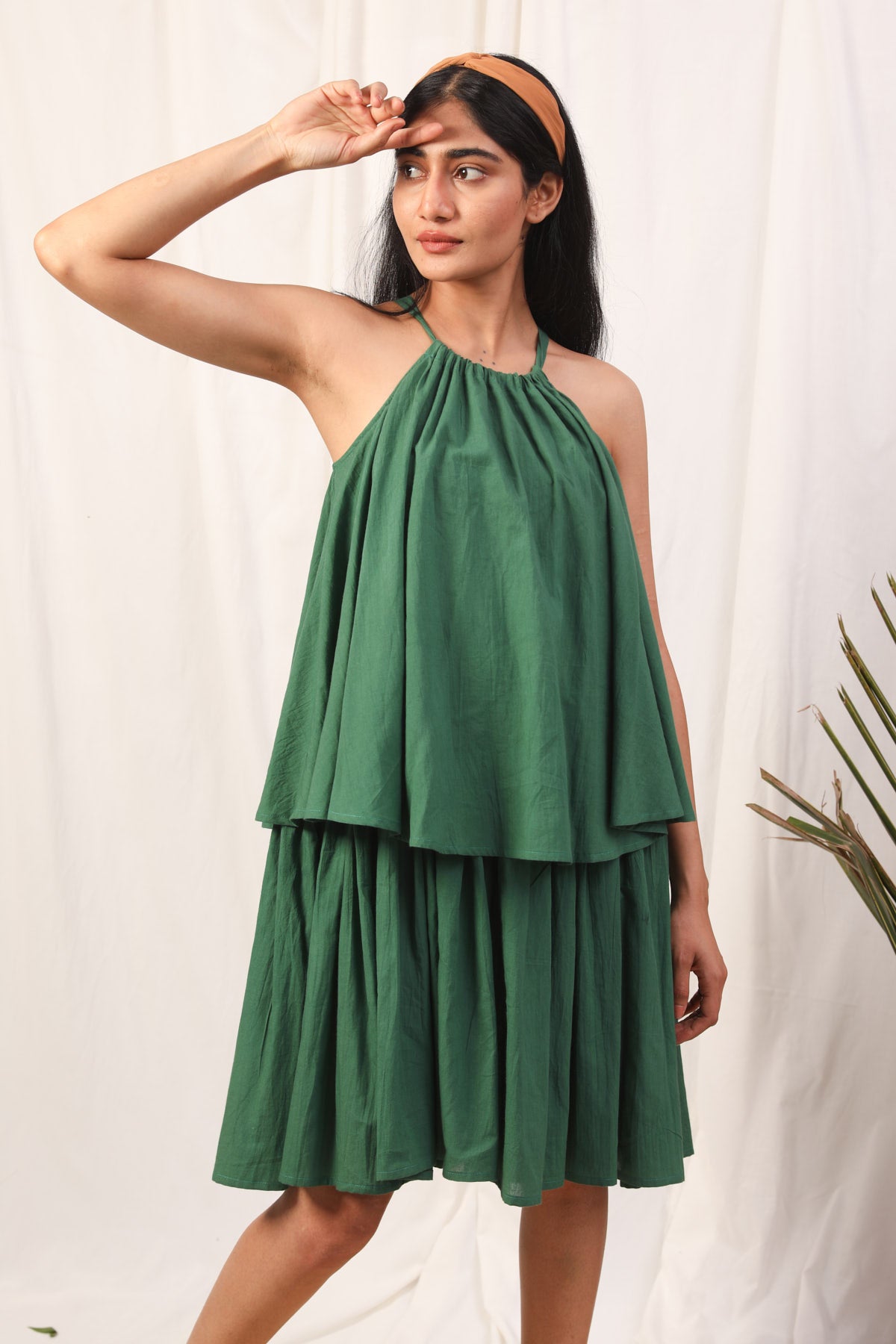 Luna Green Layered Dress