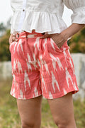 Zena Handoom Ikat Shorts - Coral