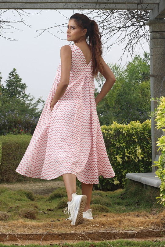 Blair Pink Waves Maxi Dress