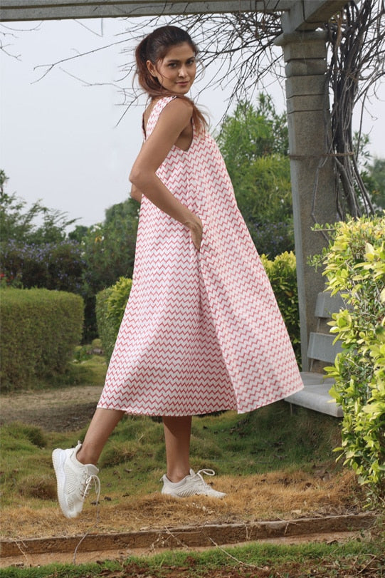 Blair Pink Waves Maxi Dress