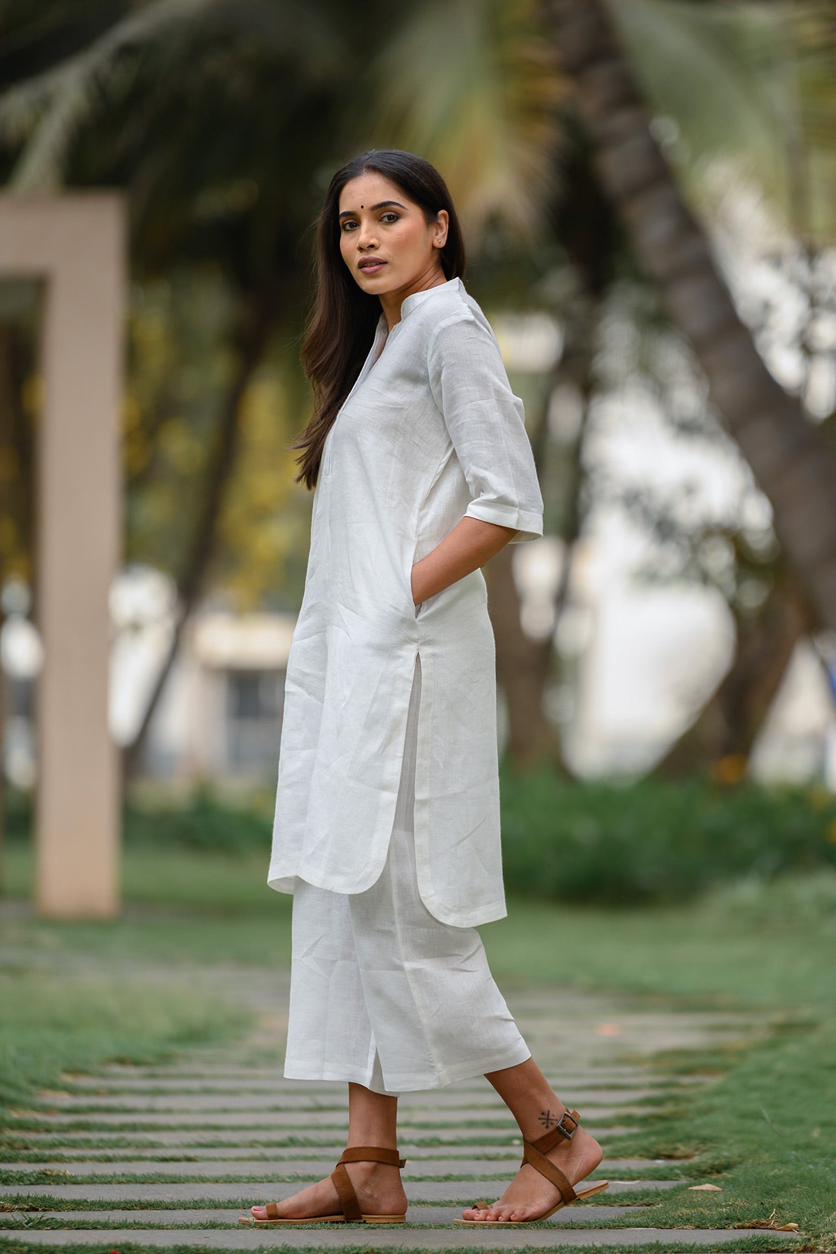 Buy Aurelia Off-White Printed Kurti Pant Set for Women Online @ Tata CLiQ