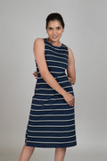 Eden Blue Striped Knit Dress