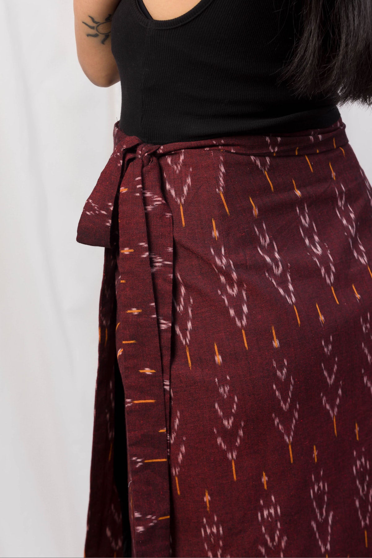 Wholesale Gita Cotton Voile A line Skirt - Turquoise Ikat Print - Rasaleela  Clothing - Fieldfolio