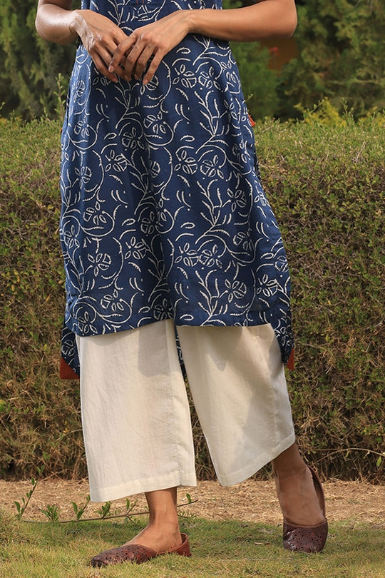 Elisa Ivory Cotton Pants