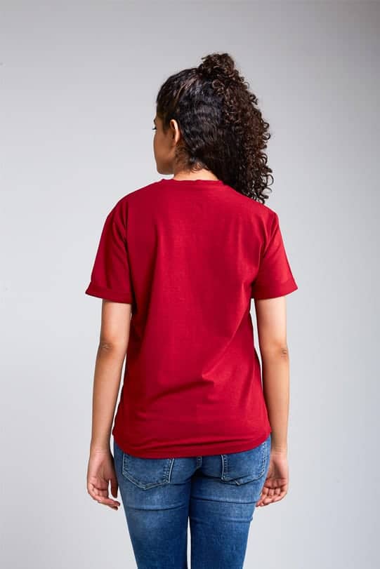Alexis Maroon Bamboo/Organic Cotton T-shirt back view