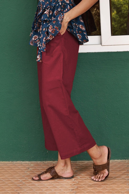 Rosalie Ruby Red Straight Pants