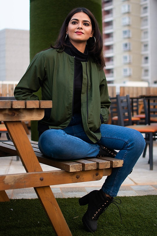 Daniela Olive Bomber Jacket
