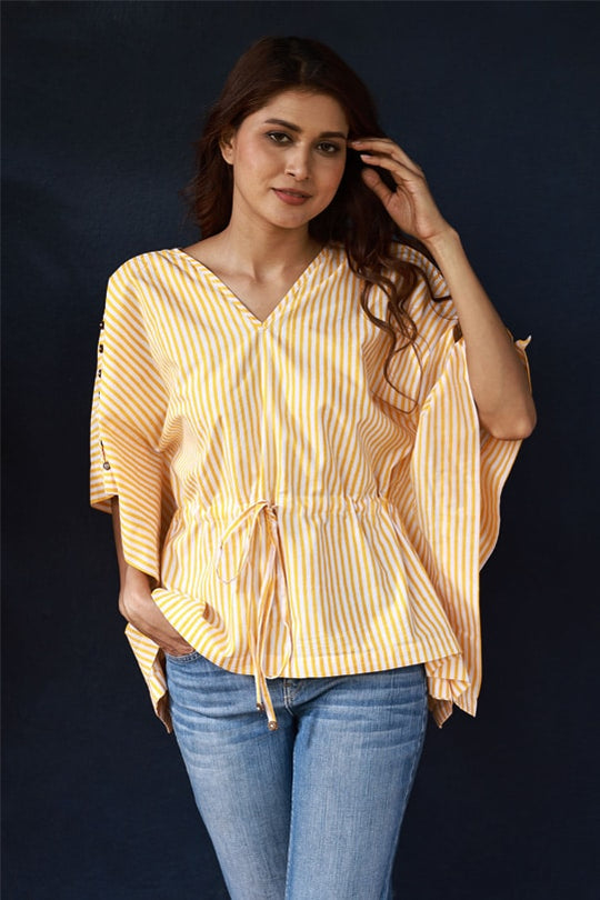 Aila Kaftan Top - Yellow