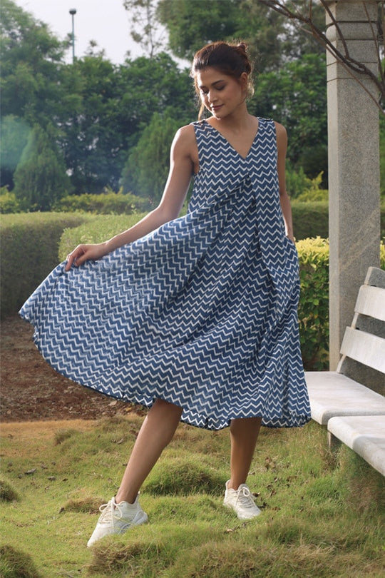 Blair Waves Maxi Dress - Blue