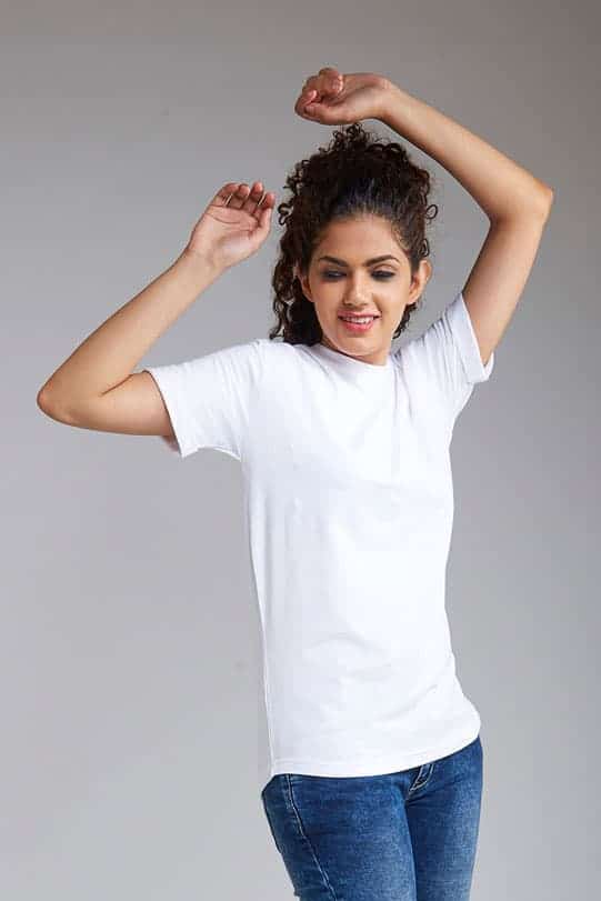 Alexis White Bamboo/Organic Cotton T-shirt front view