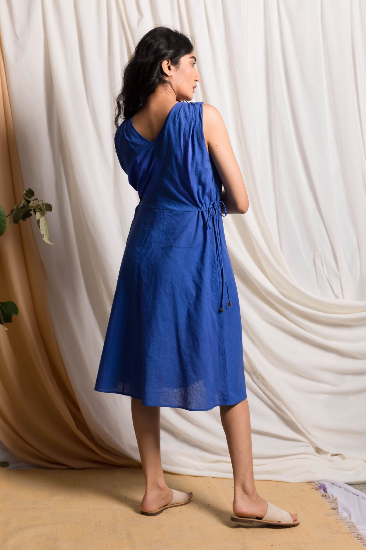 Lexi Twisted Neck Dress - Blue